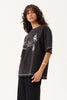 Afends Yang - Heavyweight Boxy Tee - Stone Black