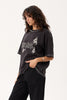 Afends Yang - Heavyweight Boxy Tee - Stone Black