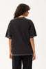Afends Yang - Heavyweight Boxy Tee - Stone Black
