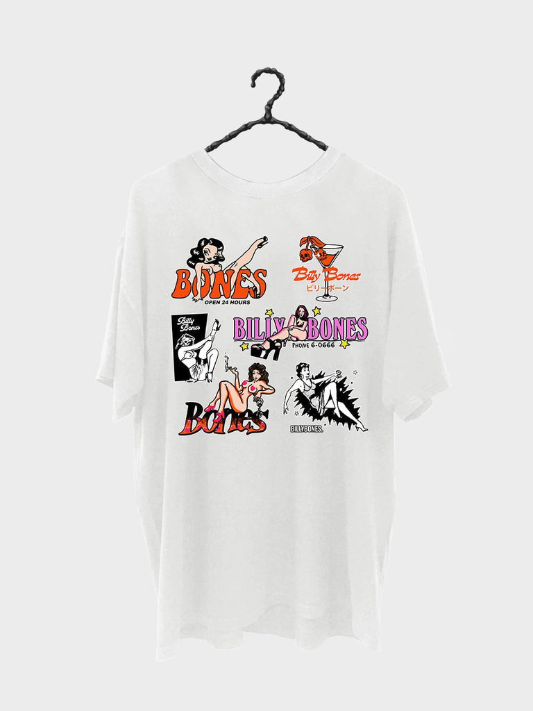 Billy Bones Club TEE BILLY BONES CLUB CIGARETTES AFTER SEX DIVE BAR TEE - VINTAGE WHITE