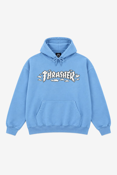 Thrasher Clouds Hood - Light Blue