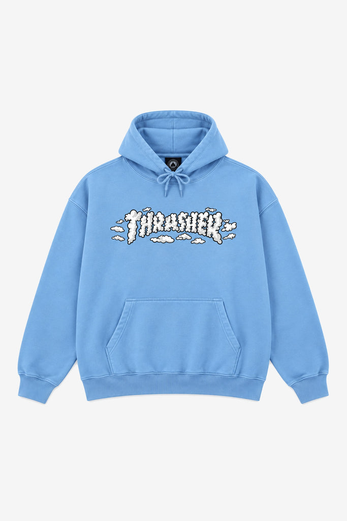 Thrasher Clouds Hood - Light Blue