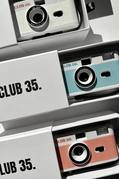 CLUB 35. CLUB 35. 35MM REUSABLE FILM CAMERA - BLUE