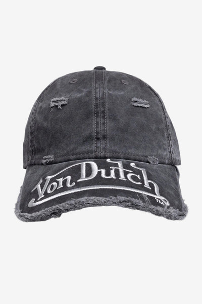 Von Dutch Big Distressed Dad Cap - Black Denim (placeholder photo: Washed Black colourway shown)