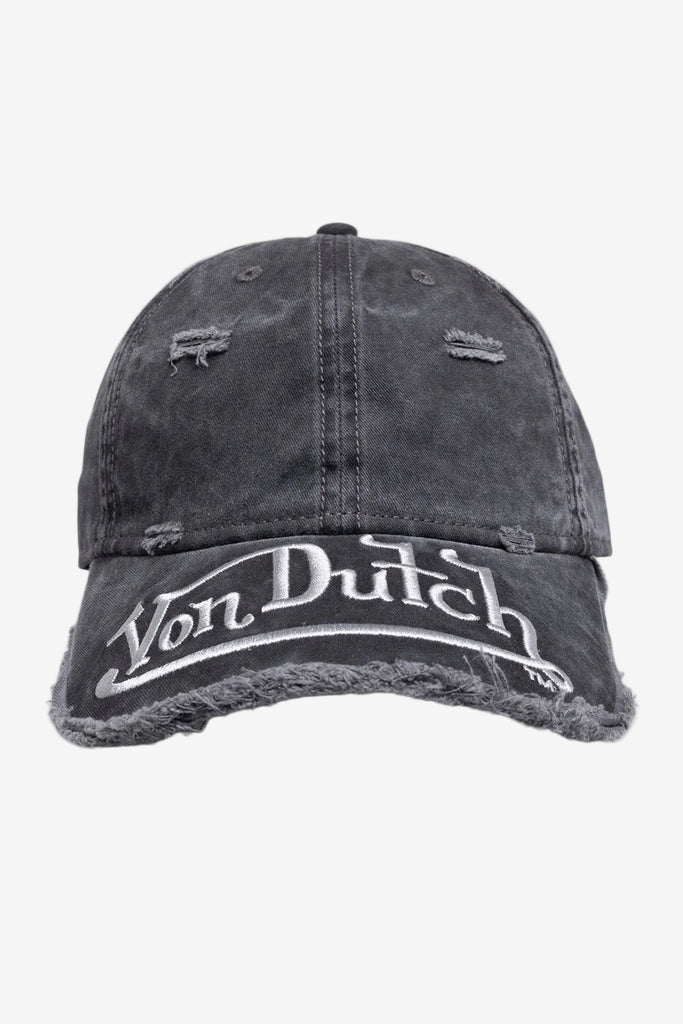 Von Dutch Big Distressed Dad Cap - Black Denim (placeholder photo: Washed Black colourway shown)