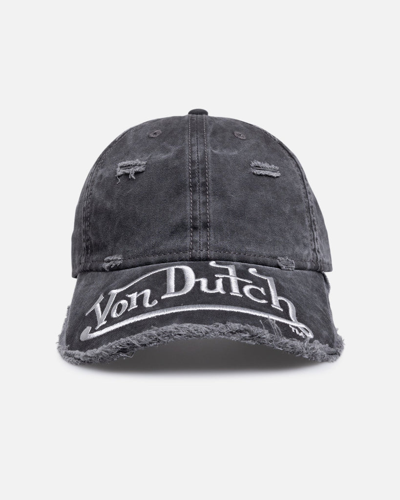 Von Dutch Big Distressed Dad Cap - Black Denim (placeholder photo: Washed Black colourway shown)
