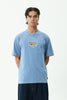 AFENDS Destroyed - Retro Tee - Washed Slate Blue
