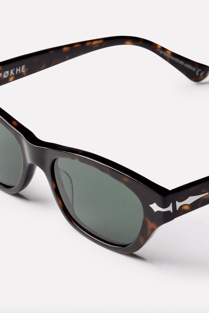 EPOKHE SUNGLASSES EPOKHE FREQUENCY - TORTOISE POLISHED/GREEN POLARSIED