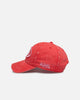 Von Dutch Destroyed Twill Embroidery Dad Cap - Washed Red, angle view