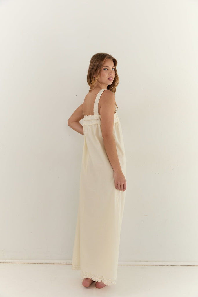 JUNI Francesca Maxi Dress - Soft Daffodil