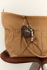 Juni Heart Bag Charm - Espresso Check
