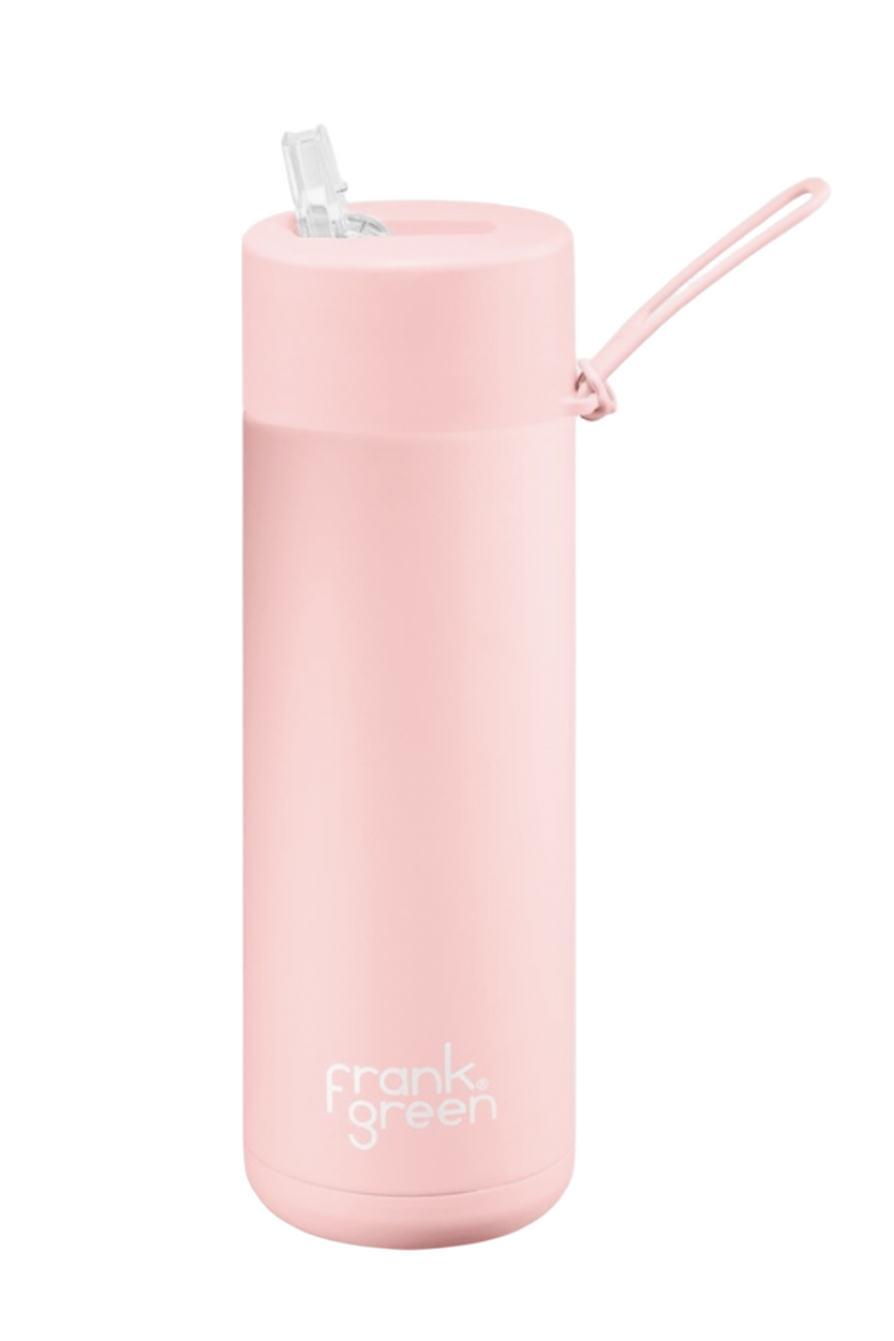 FRANK GREEN CERAMIC REUSABLE BOTTLE + STRAW 20oz/595ml - BLUSHED PINK ...