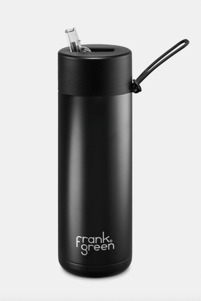 FRANK GREEN BOTTLE FRANK GREEN CERAMIC REUSABLE BOTTLE + STRAW 20oz/595ml - MIDNIGHT