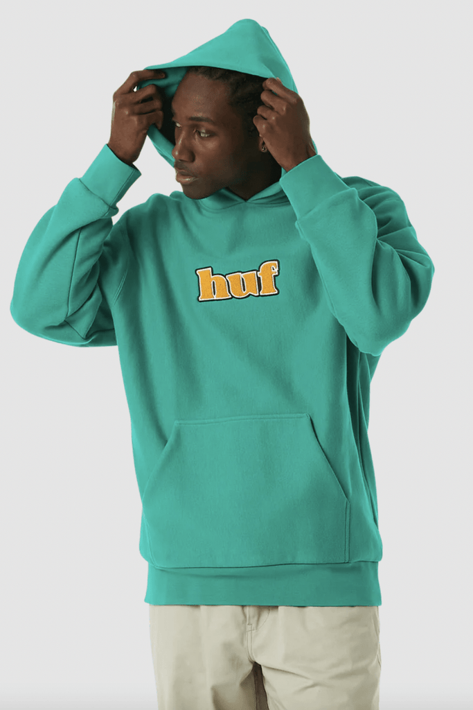 HUF MADISON HEAVYWEIGHT PULLOVER HOODIE EMERALD Pretty Rad Store