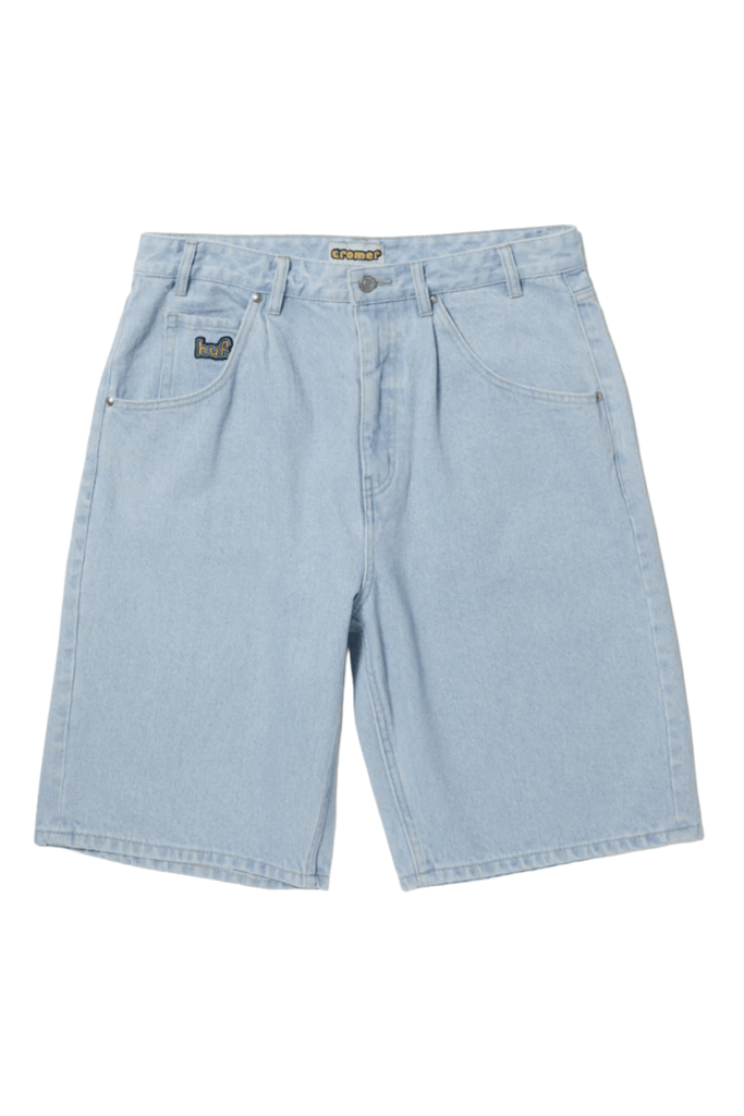 HUF MENS JEANS HUF CROMER SHORT - LIGHT BLUE DENIM