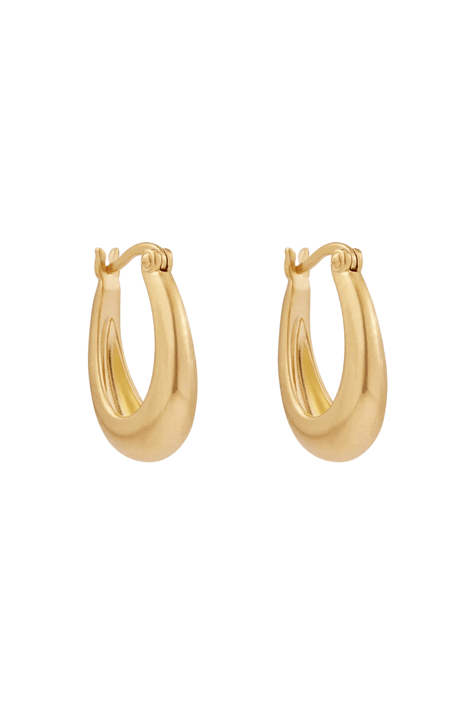 KIRSTIN ASH JEWELLERY KIRSTIN ASH CENTRA HOOPS - 18K GOLD VERMEIL