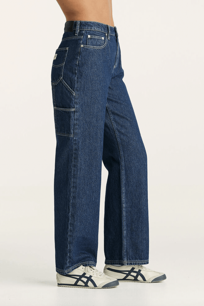 LEE LADIES JEANS LEE MID BAGGY - INDIGO BLUE