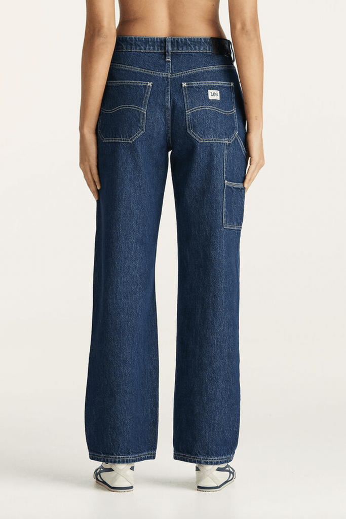 LEE LADIES JEANS LEE MID BAGGY - INDIGO BLUE