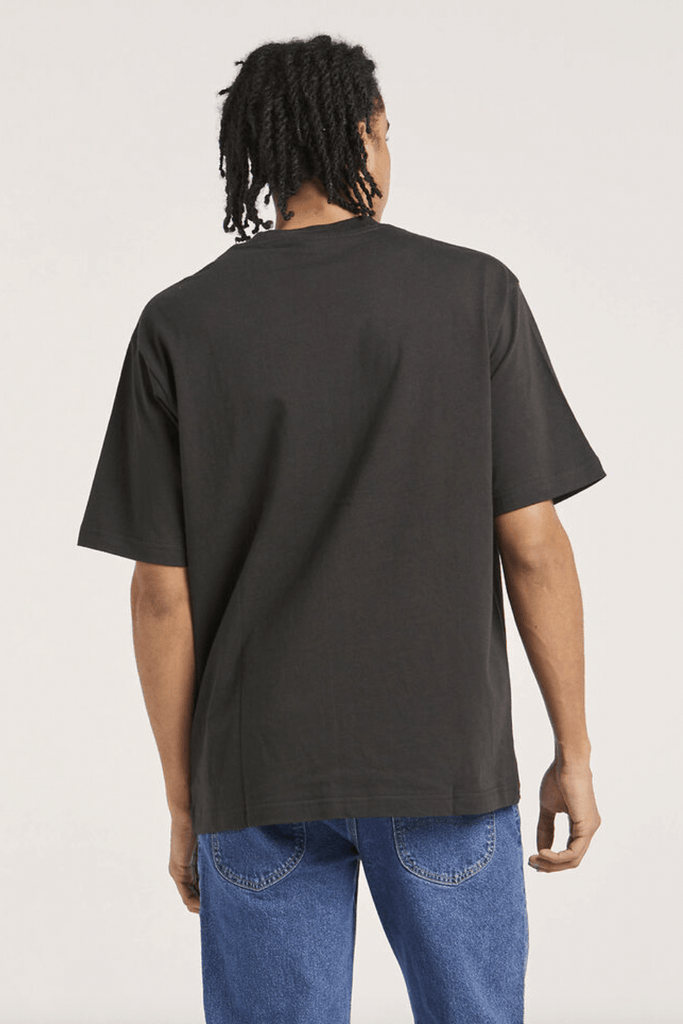 LEE LEE LIMITED RECYCLED COTTON BAGGY TEE - WORN BLACK