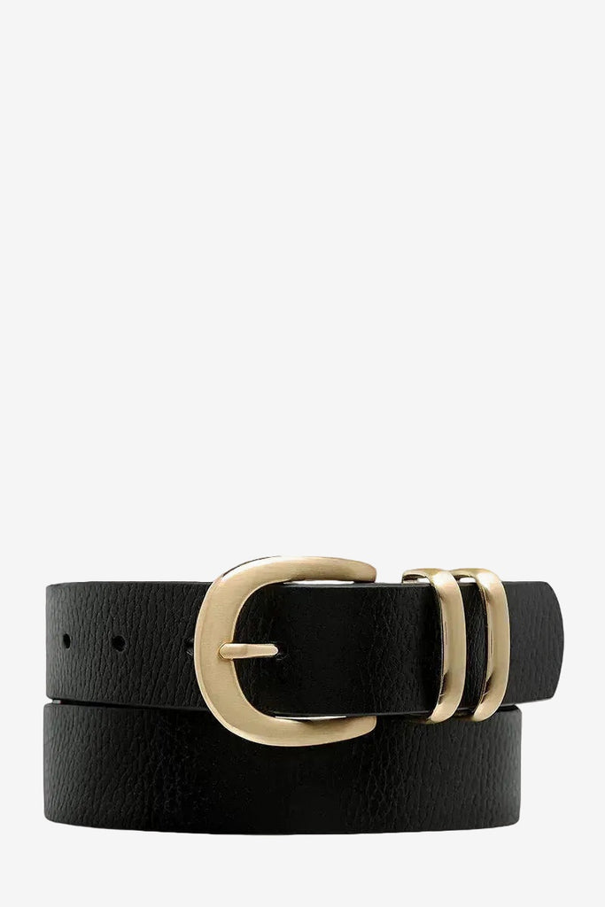 STATUS ANXIETY LET IT BE BELT - BLACK/GOLD