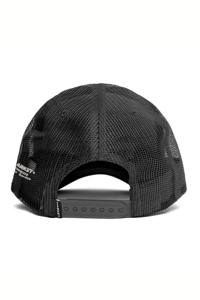 MARKET CAPS MA®KET PATCHED TRUCKER HAT - BLACK