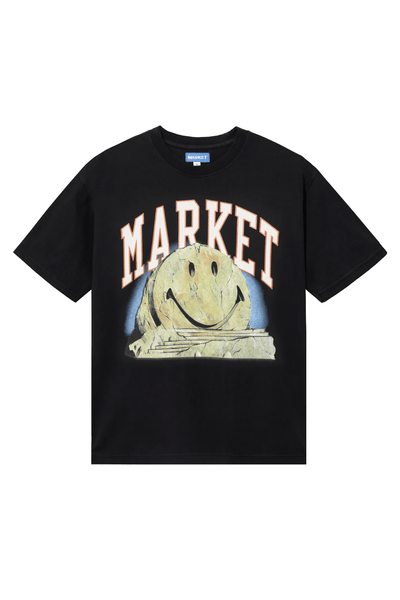 MARKET MENS TEE MA®KET SMILEY® OUT OF BODY T-SHIRT - WASHED BLACK