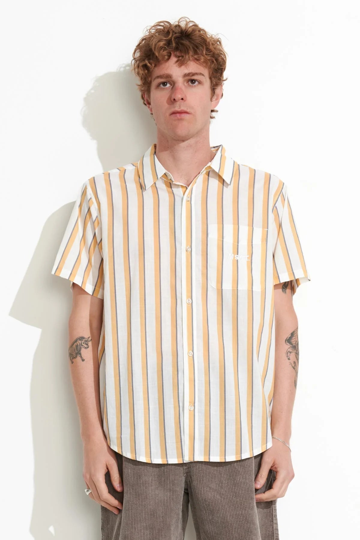 MISFIT PRIMARY VACATION SHIRT - ORANGE STRIPE – Pretty Rad Store