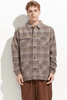 MISFIT APPAREL MENS JACKETS MISFIT SCHIZIODS WORK JACKET - TAN CHECK