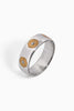 Sue The Boy Sue's Mood Ring in 925 sterling silver with brass flower inlays