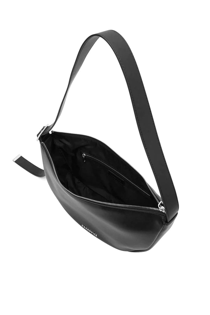 NAKEDVICE LADIES BAGS & WALLETS NAKEDVICE THE BUCKLEY SIDEBAG- BLACK/SILVER