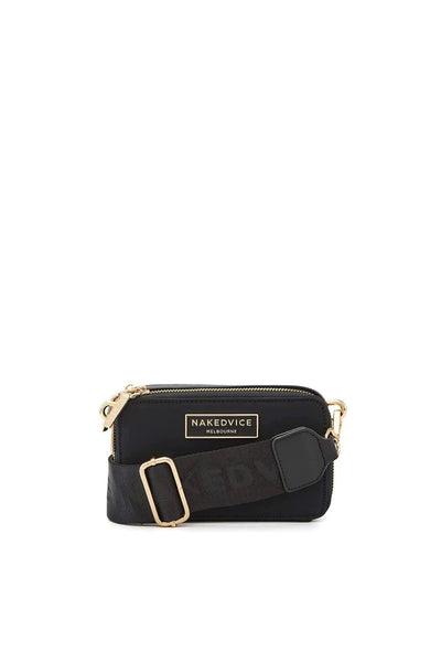 NAKEDVICE LADIES BAGS & WALLETS NAKEDVICE THE LEXIE SIDEBAG - BLACK/GOLD