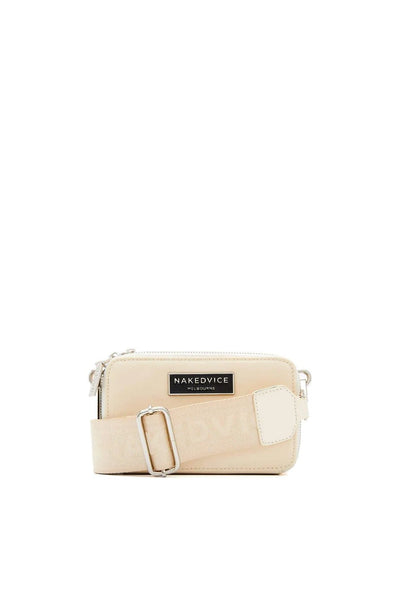 NAKEDVICE LADIES BAGS & WALLETS NAKEDVICE THE LEXIE SIDEBAG - IVORY/SILVER