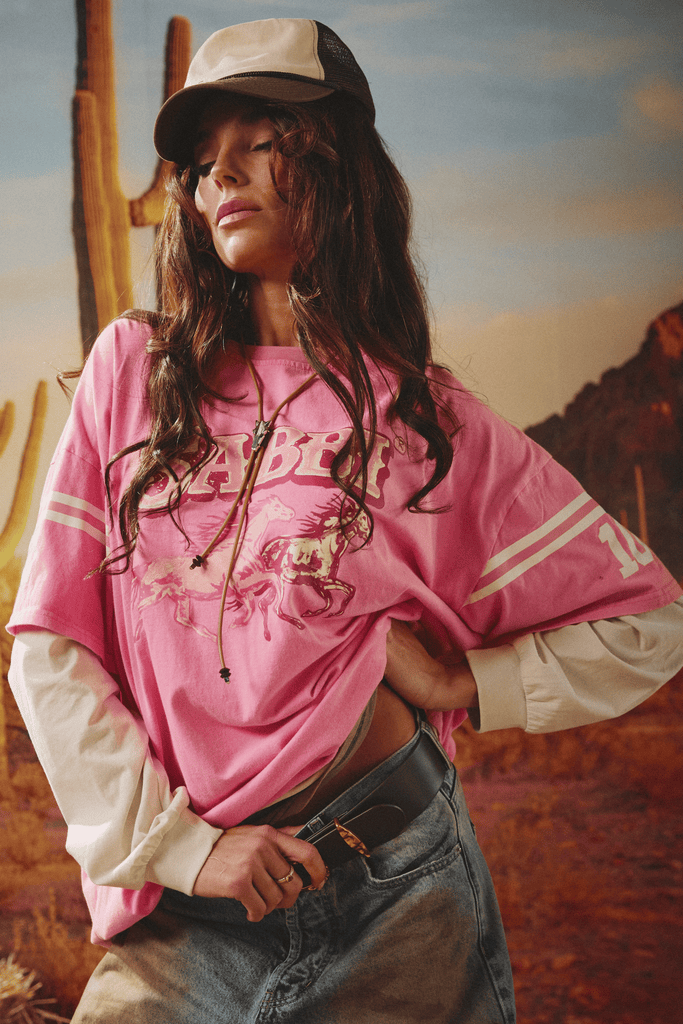 Sabbi Neigh Sayer Long Sleeve Tee - Pink