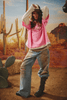 Sabbi Neigh Sayer Long Sleeve Tee - Pink