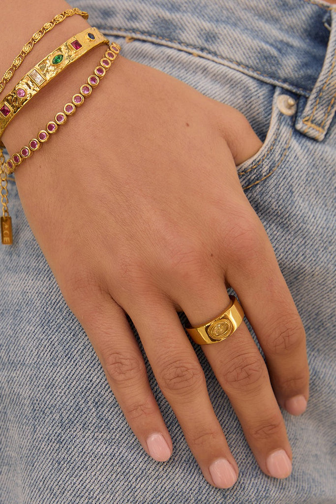 Arms of Eve Neve Gold Ring - Citrine