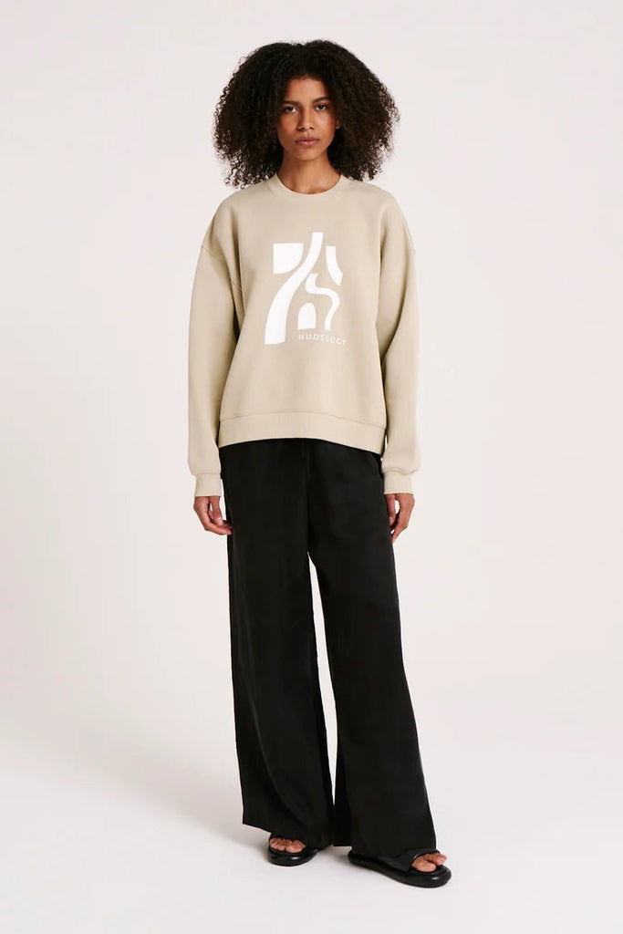 NUDE LUCY LADIES JUMPERS & SWEATERS NUDE LUCY GOYA SWEAT - CUCUMBER