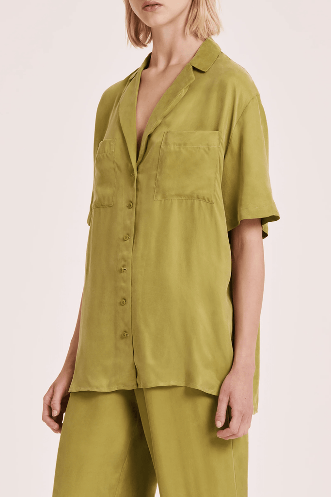 NUDE LUCY LADIES TOP NUDE LUCY LUCIA CUPRO SHIRT - PICKLE