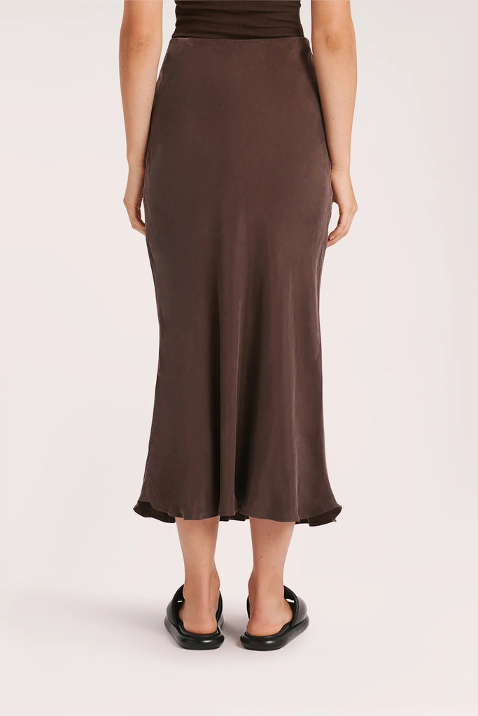 NUDE LUCY SKIRTS NUDE LUCY HARLOW CUPRO MIDI SKIRT - CINDER