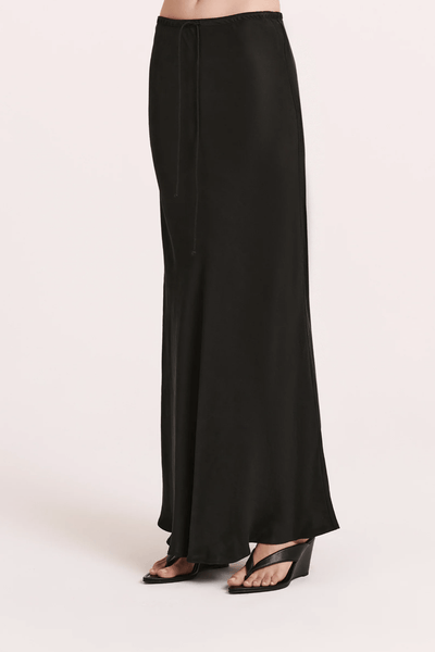 NUDE LUCY SKIRTS NUDE LUCY HAYZ CUPRO MAXI SKIRT - BLACK