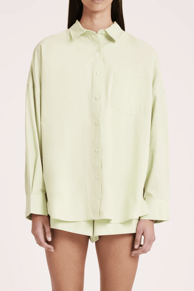 NUDE LUCY TOPS NUDE LUCY CRUZ POPLIN SHIRT - APPLE