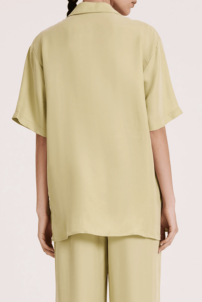 NUDE LUCY TOPS NUDE LUCY LUCIA CUPRO SHIRT - LIME