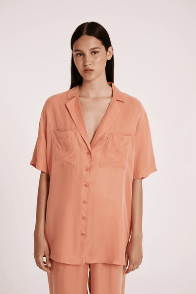 NUDE LUCY TOPS NUDE LUCY LUCIA CUPRO SHIRT - WATERMELON