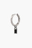 Sue The Boy Onyx Baguette Huggie single earring