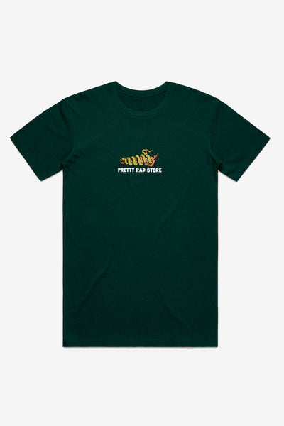 Pretty Rad Store MENS TEE PRS SNAKE LADY TEE - PINE GREEN