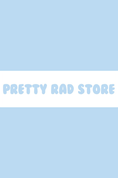 Pretty Rad Store MISCELLANEOUS PRS BUBBLE FONT STICKER - CLEAR/PASTLE BLUE