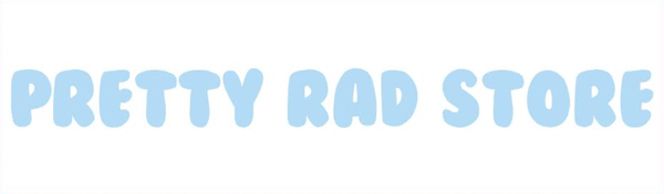 Pretty Rad Store MISCELLANEOUS PRS BUBBLE FONT STICKER - CLEAR/PASTLE BLUE