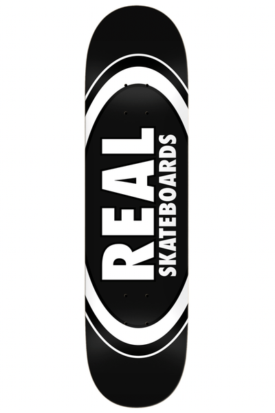 REAL SKATEBOARDS REAL SKATEBOARDS REAL DECK CLASSIC OVAL 8.25 - BLACK