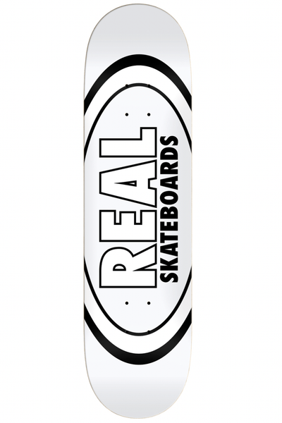REAL SKATEBOARDS REAL SKATEBOARDS REAL DECK CLASSIC OVAL 8.38 - WHITE