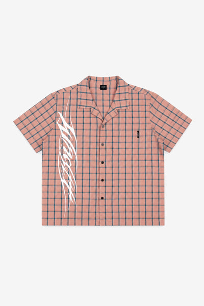 WNDRR Reaper Check S/S Shirt - Coral