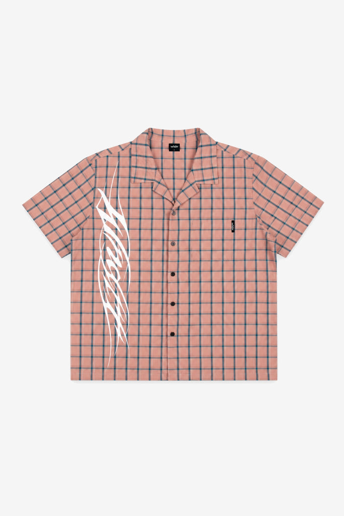 WNDRR Reaper Check S/S Shirt - Coral